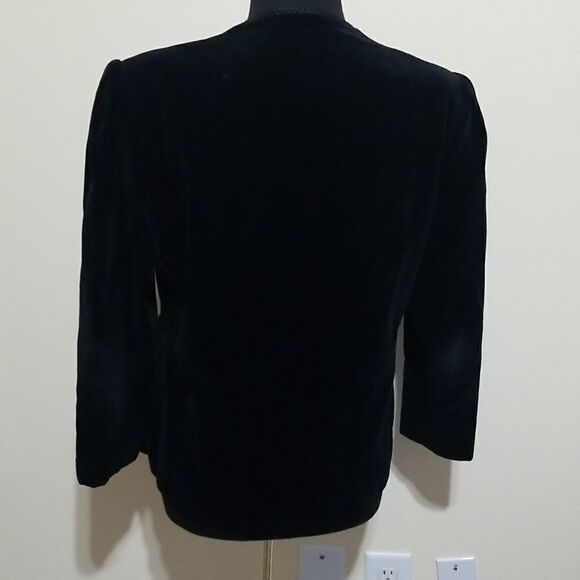 Ms. Chaus Black Velvet Blazer  size Medium - Picture 6 of 9